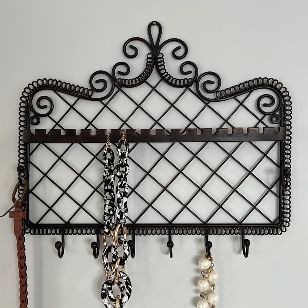 Jewelry, scarf, car key hanger (jewelry not included)